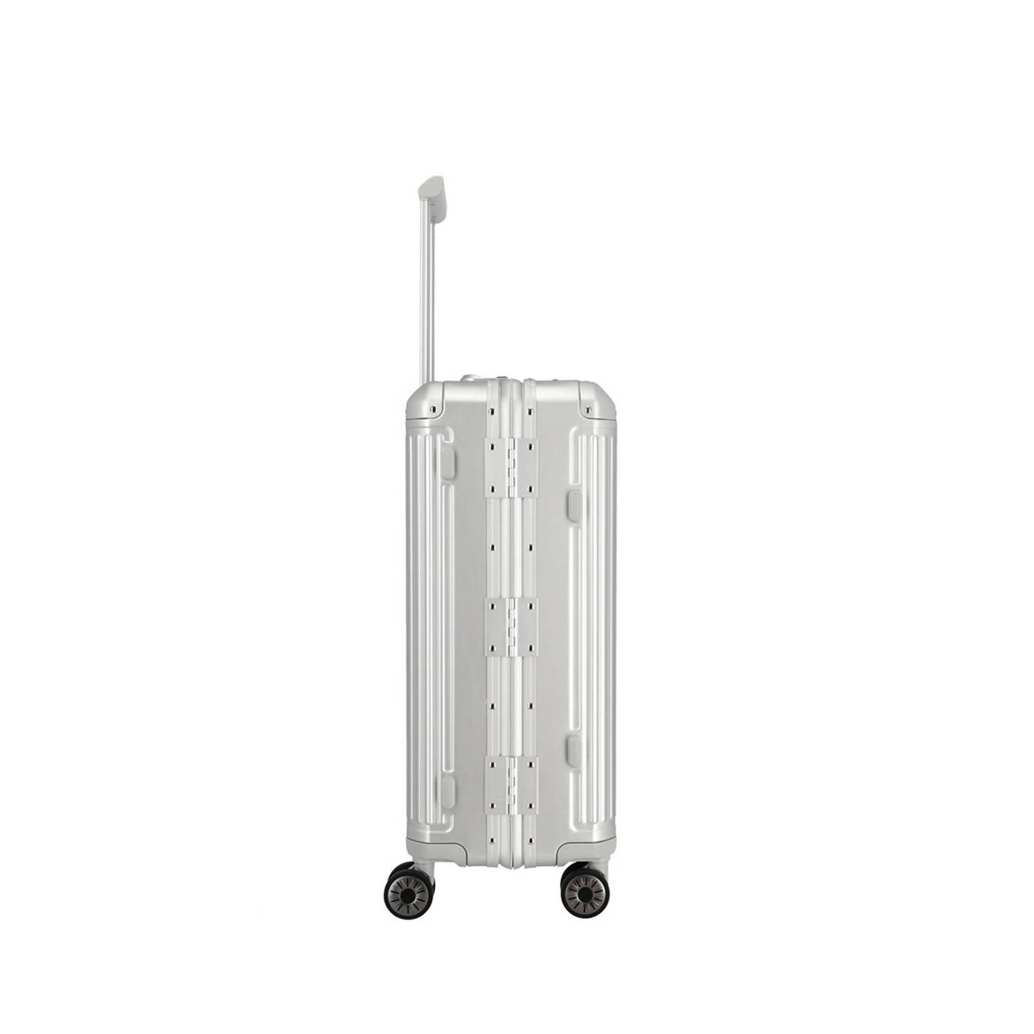 Travelite trolley Next 2.0 Aluminium 67 cm. zilverkleurig
