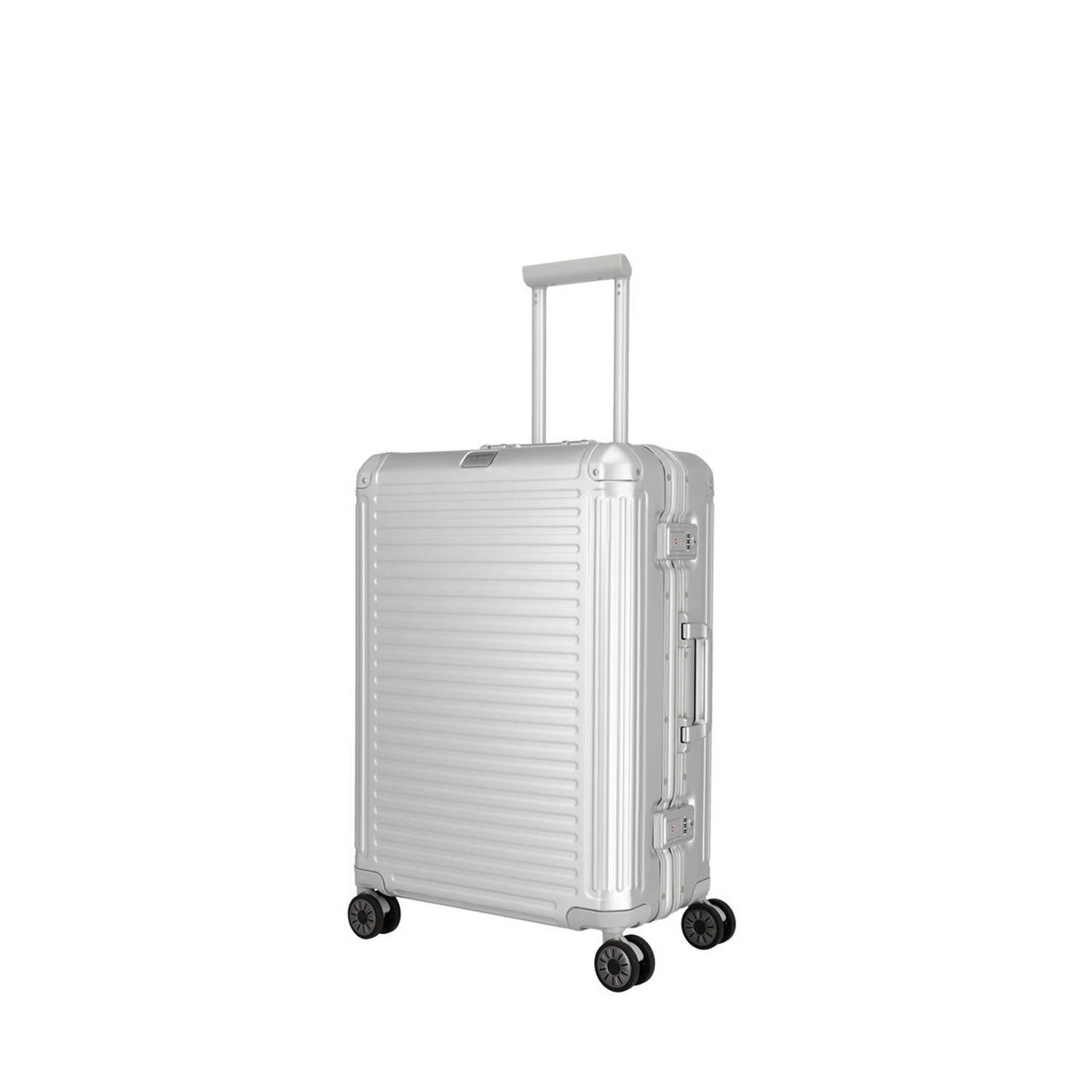 Travelite trolley Next 2.0 Aluminium 67 cm. zilverkleurig