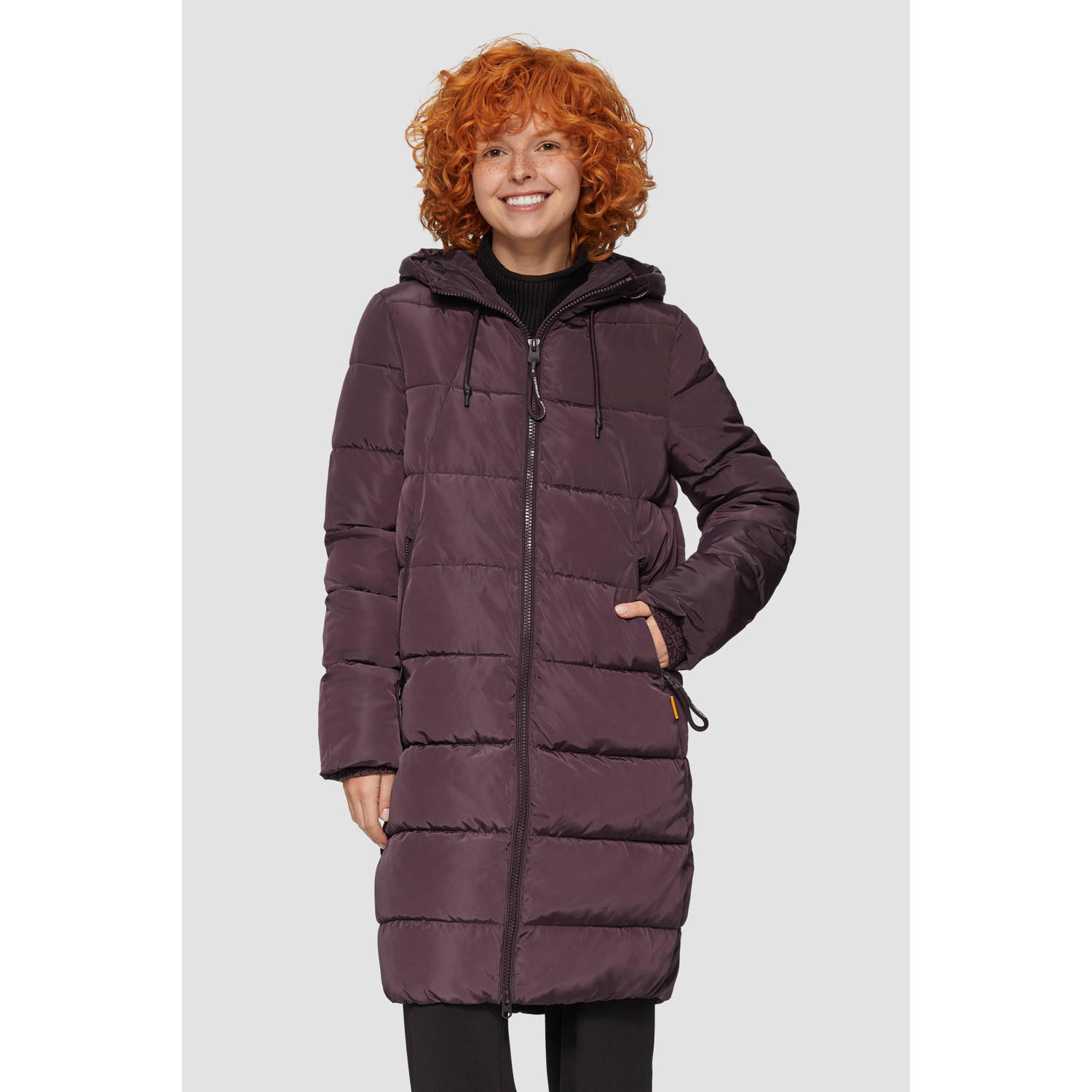 Q S by s.Oliver gewatteerde winterjas donkerpaars