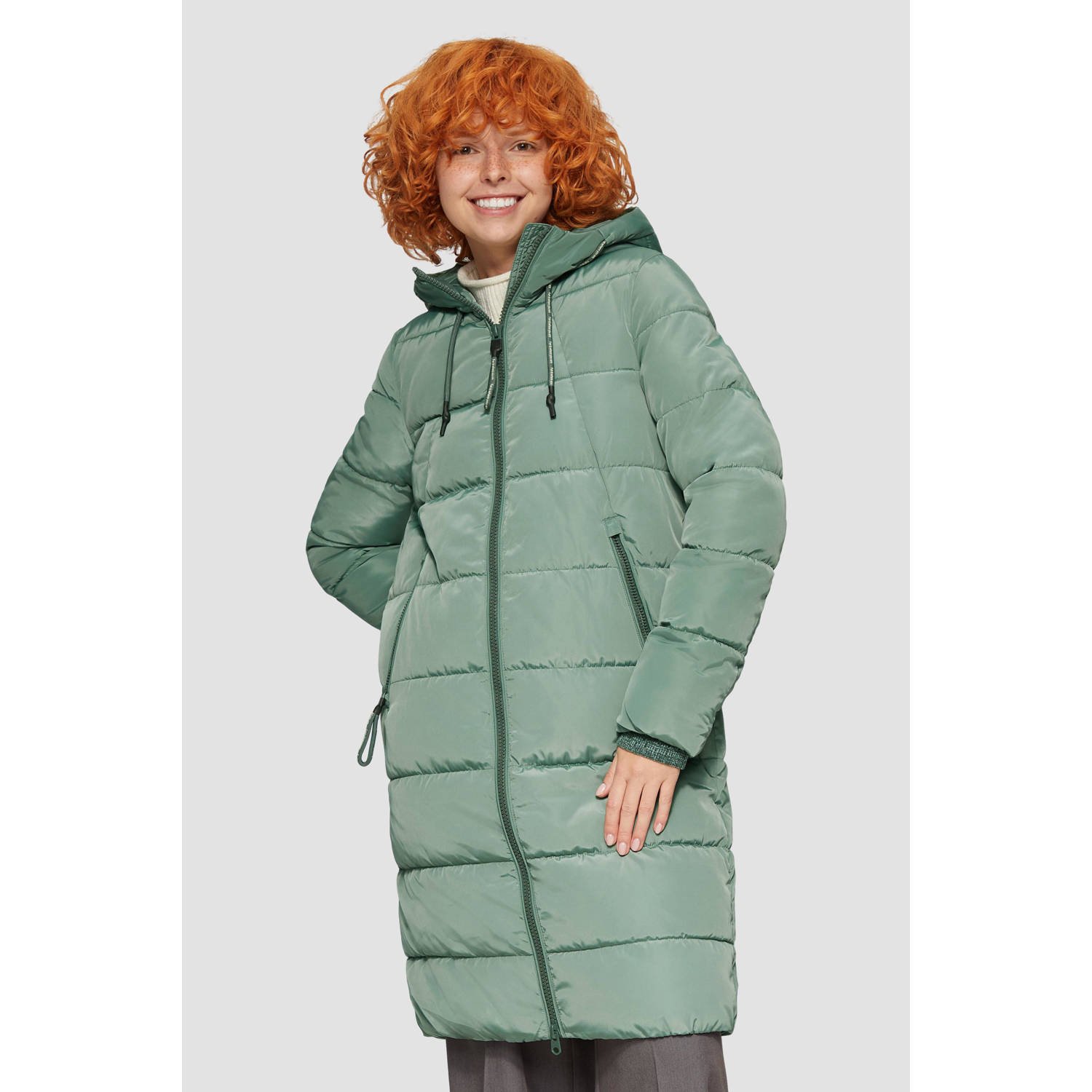 Q S by s.Oliver gewatteerde winterjas petrol