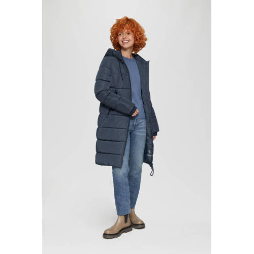 QS gewatteerde winterjas donkerblauw afbeelding