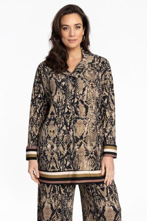 tuniek met dierenprint bruin