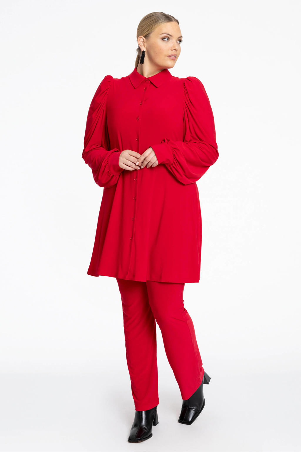 YOEK oversized blouse Plus Size - rood