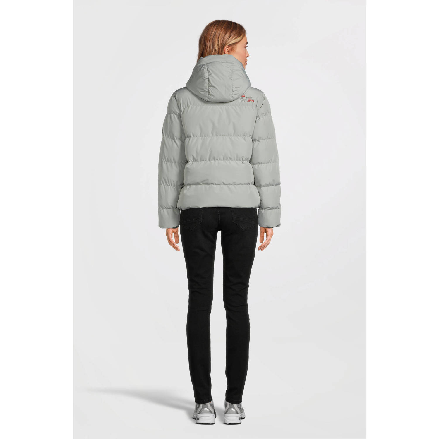 Superdry gewatteerde winterjas grijs