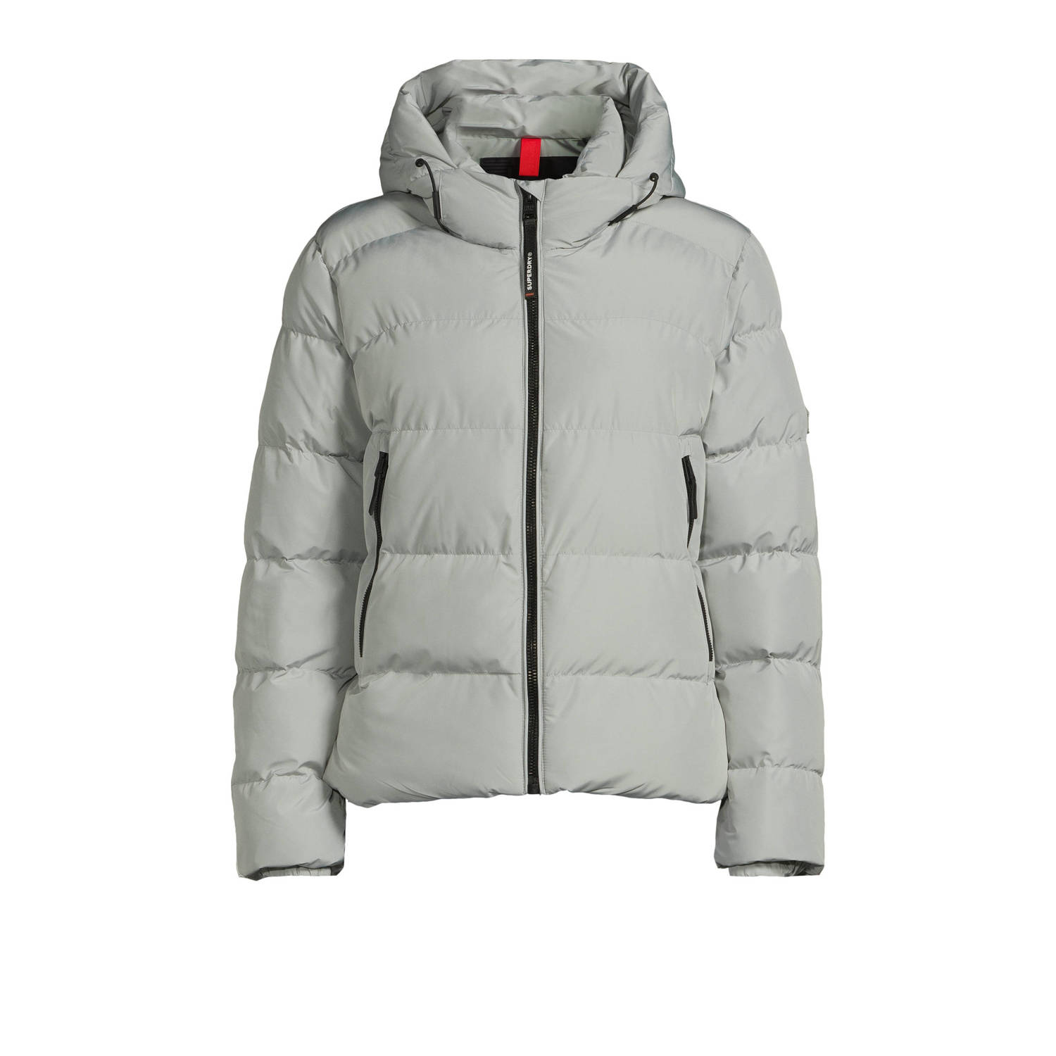 Superdry gewatteerde winterjas grijs