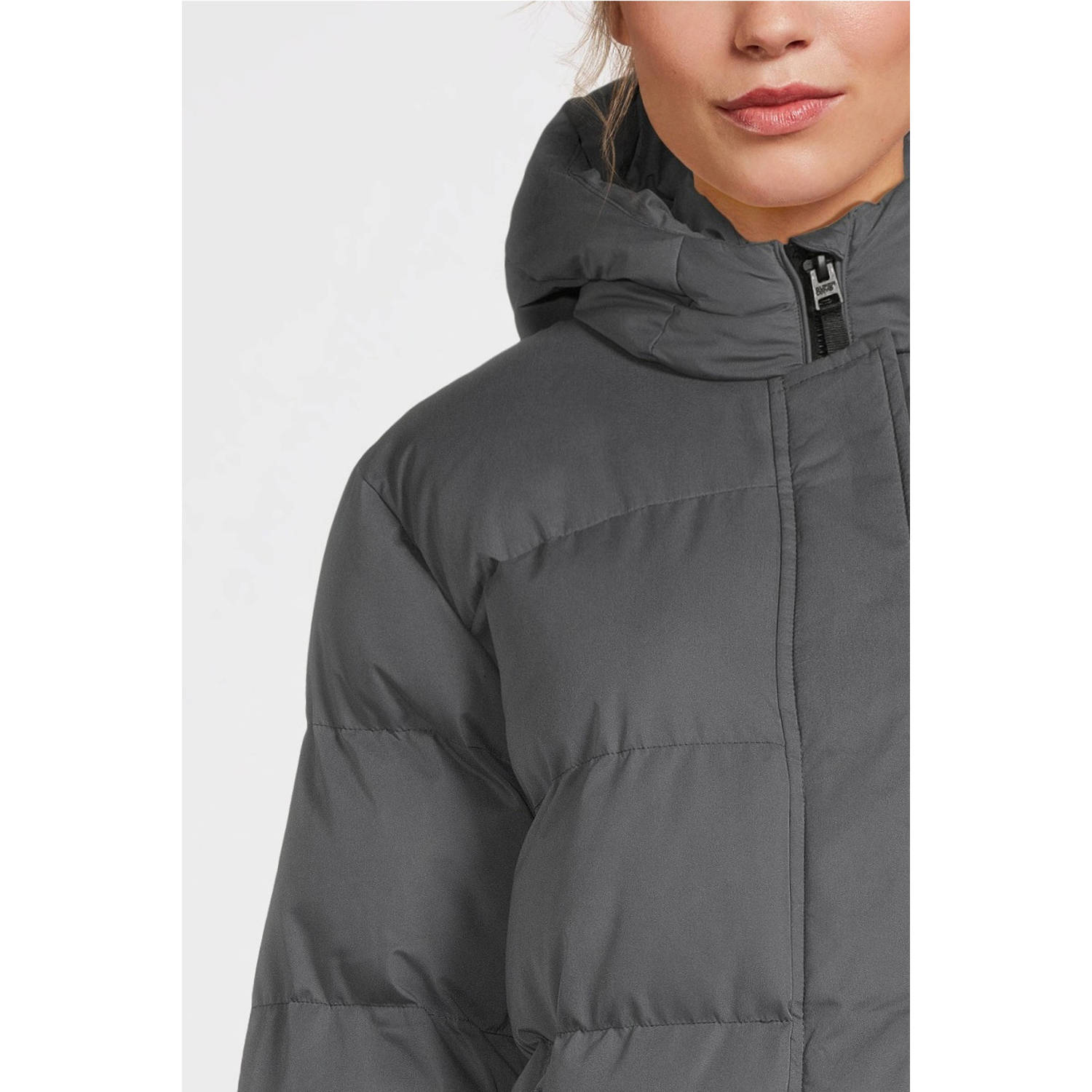 Superdry gewatteerde jas grijs