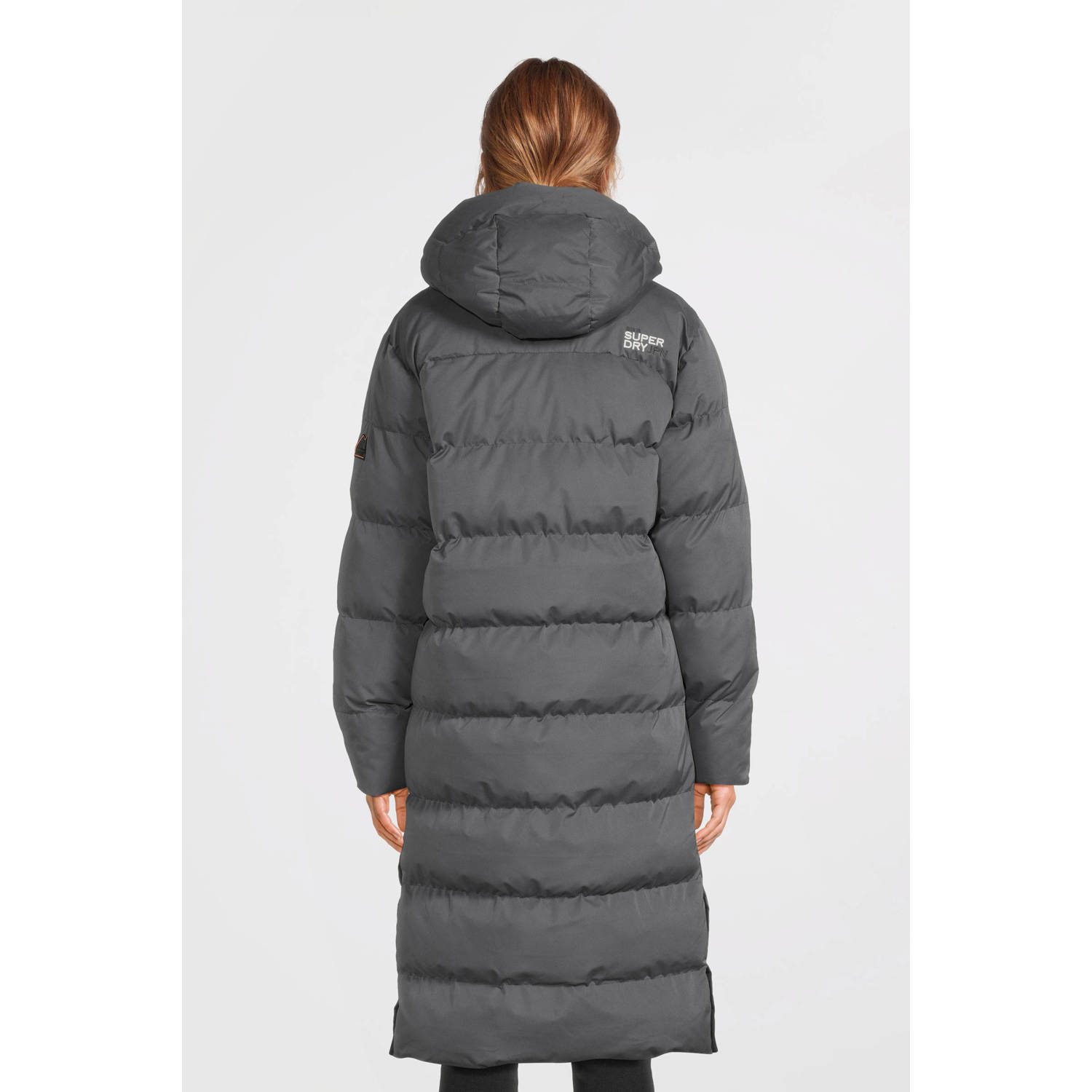 Superdry gewatteerde jas grijs