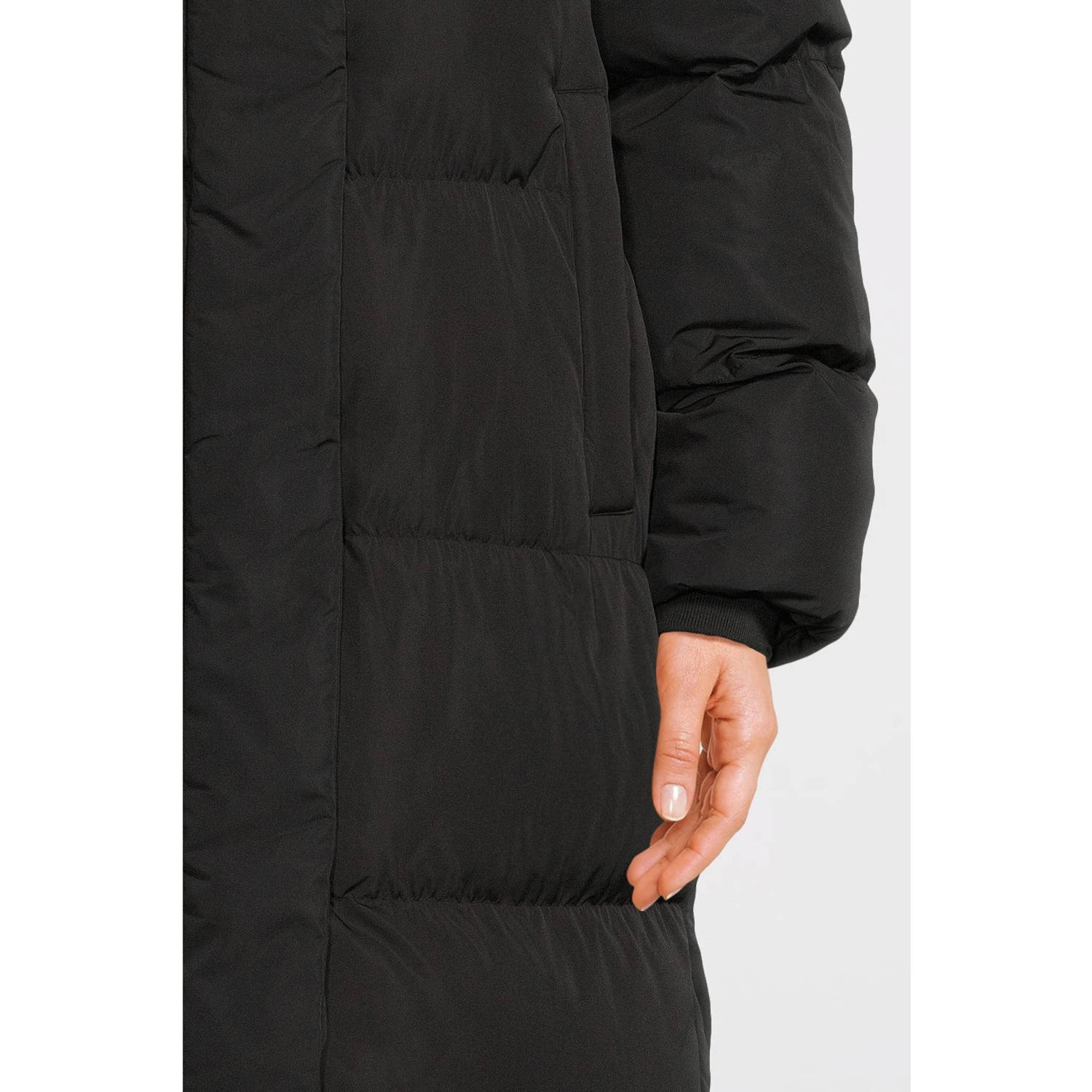 Superdry gewatteerde jas zwart