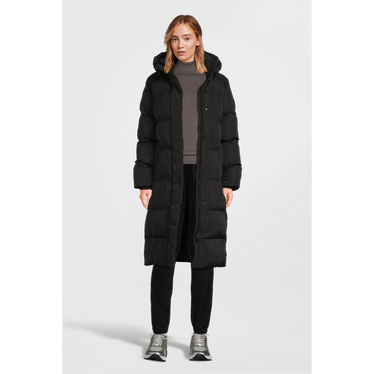 Superdry gewatteerde jas zwart