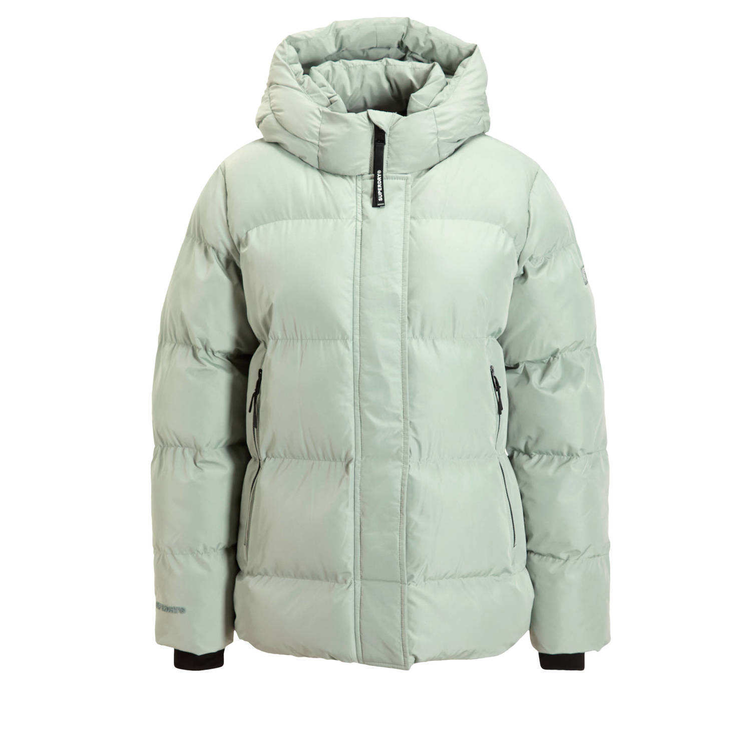 Superdry gewatteerde winterjas grijs