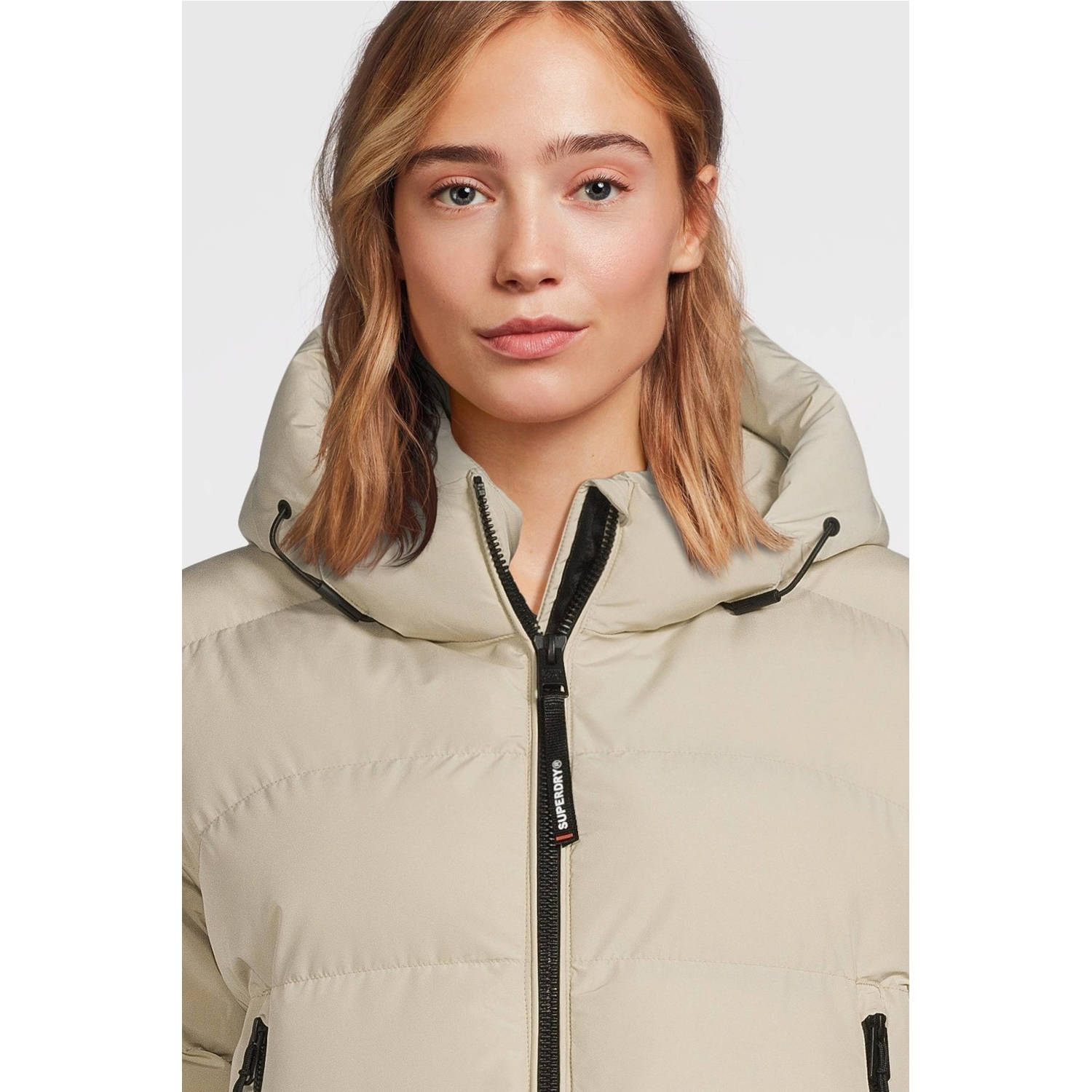 Superdry gewatteerde winterjas beige