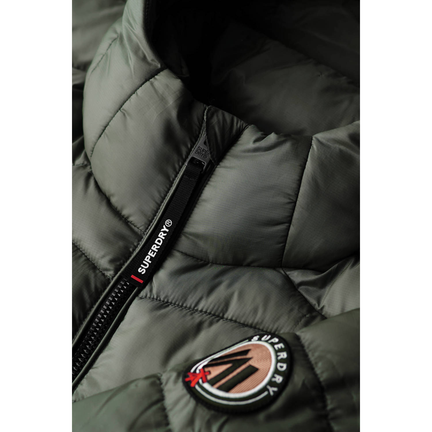 Superdry gewatteerde winterjas grijsblauw
