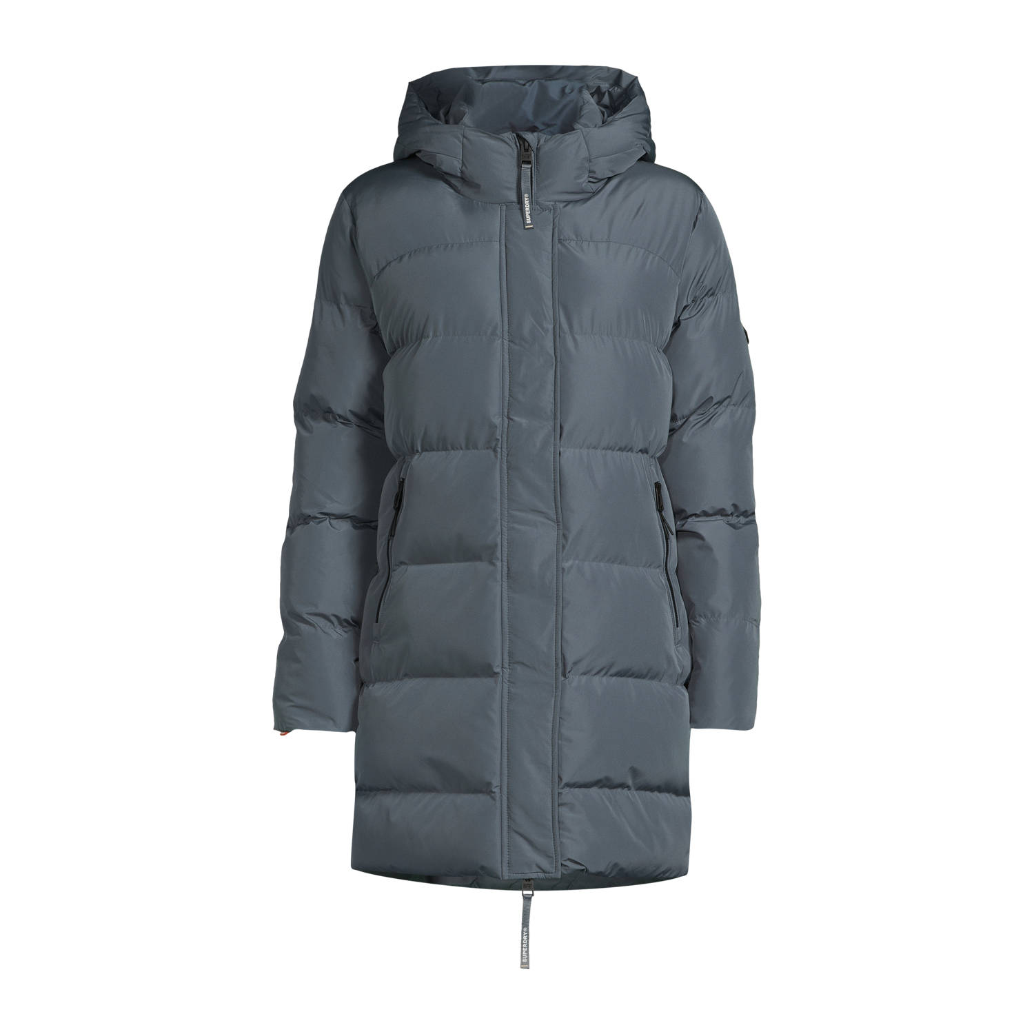 Superdry gewatteerde winterjas grijsblauw