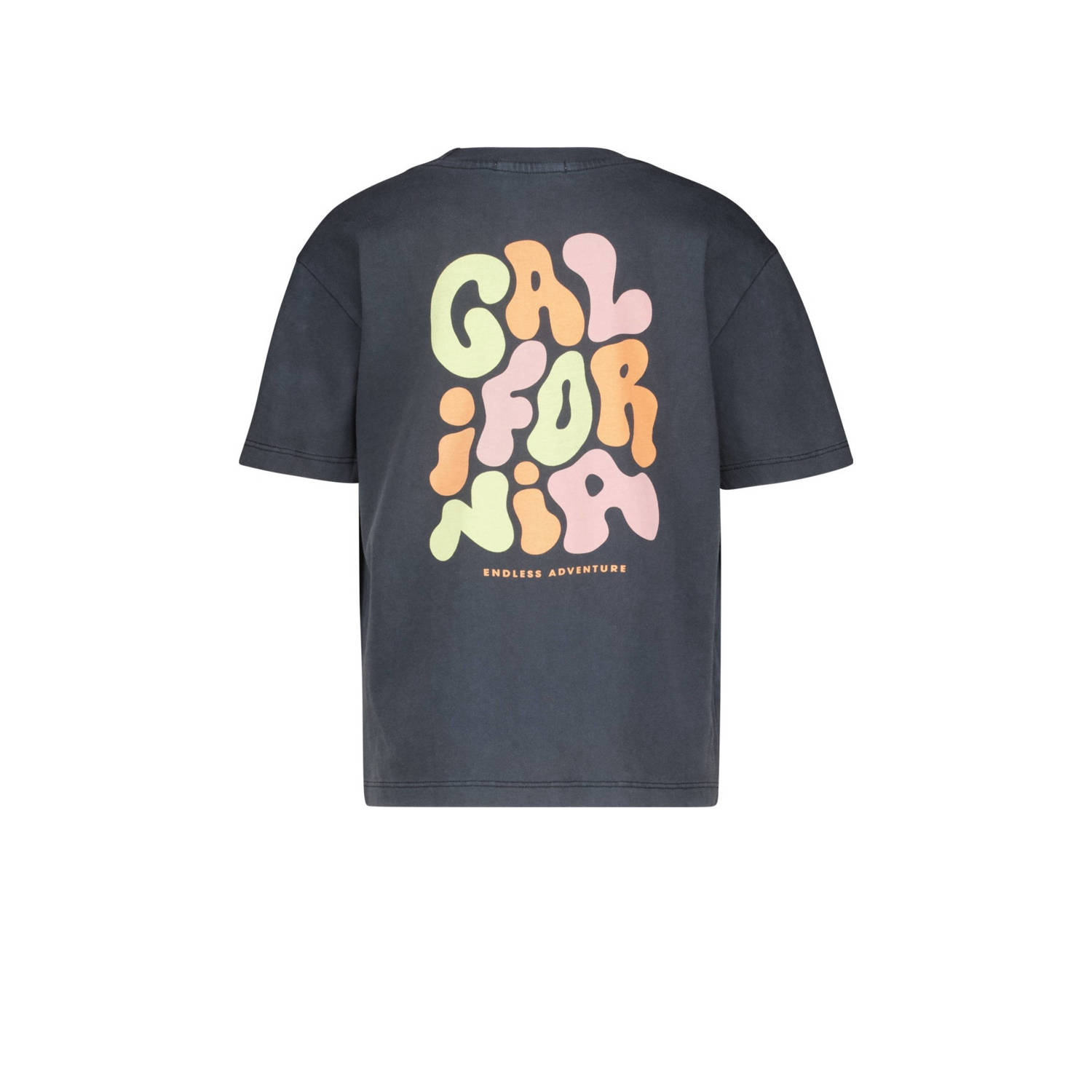 America Today T-shirt met backprint babyblauw