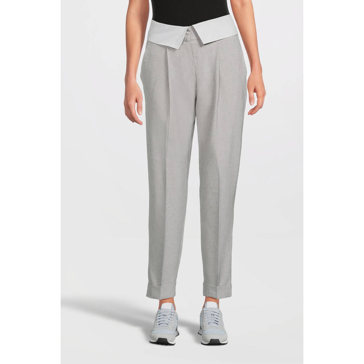Scotch & Soda Hoge Taille Op Maat Lily Waist Broek Gray Dames