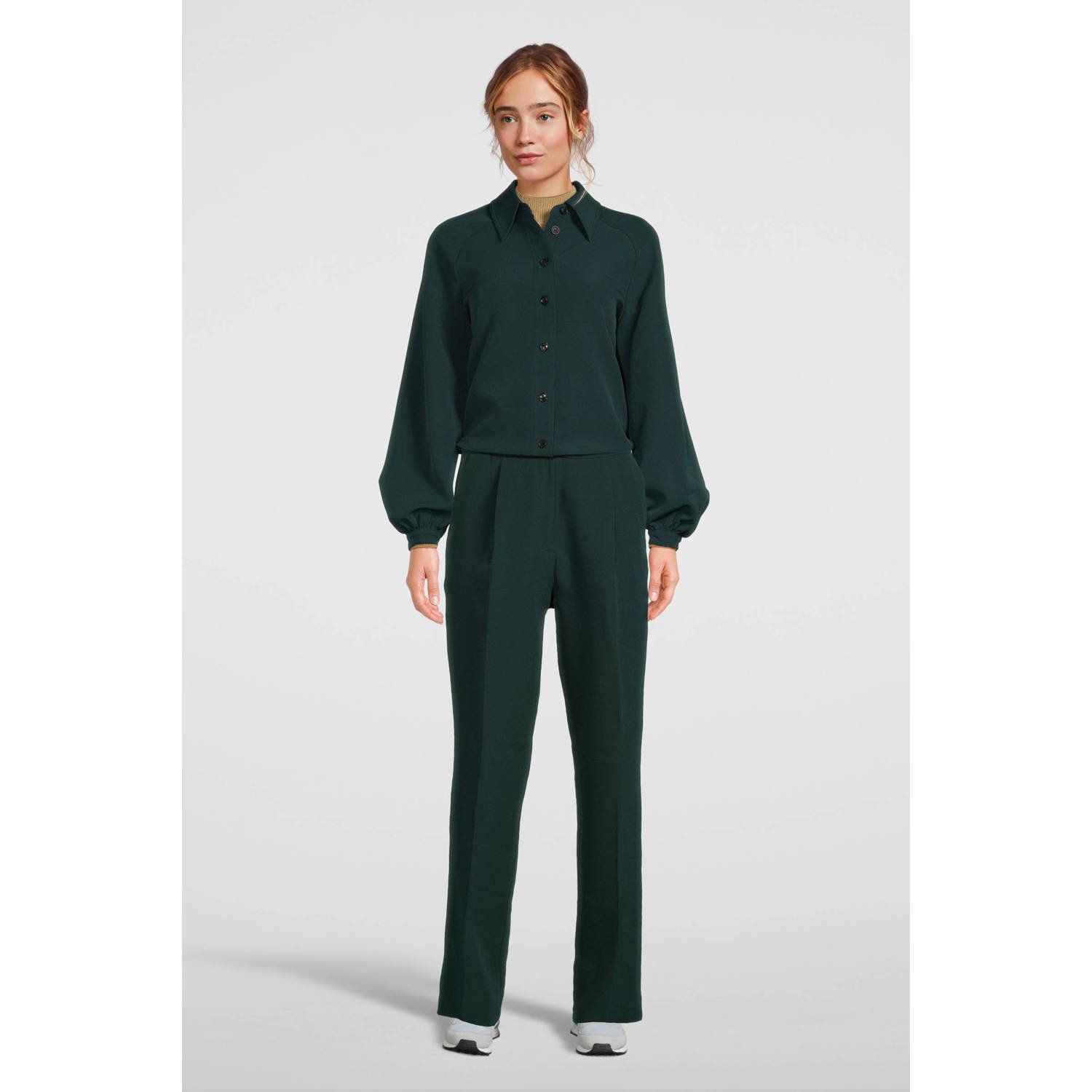 Scotch & Soda relaxed pantalon donkergroen