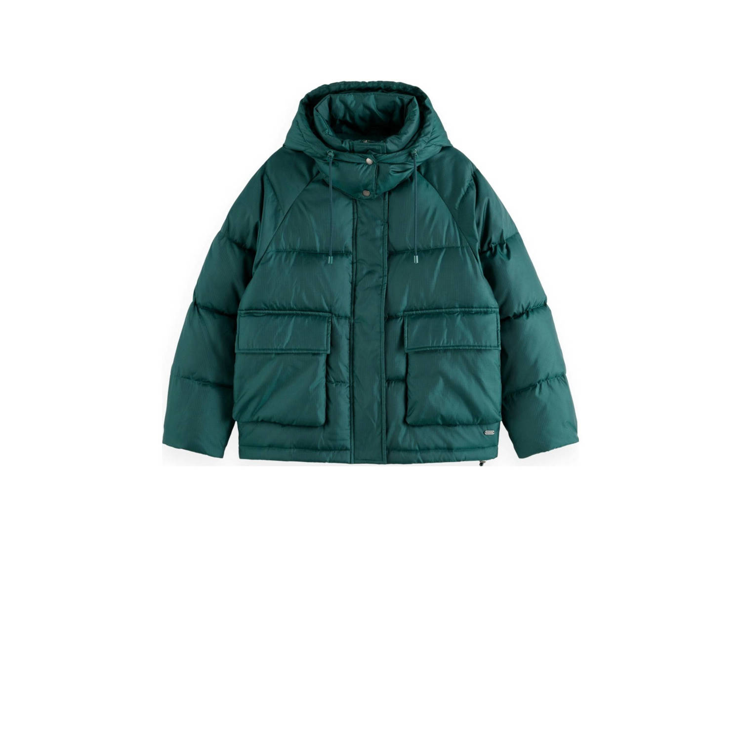 Scotch & Soda gewatteerde winterjas donkergroen