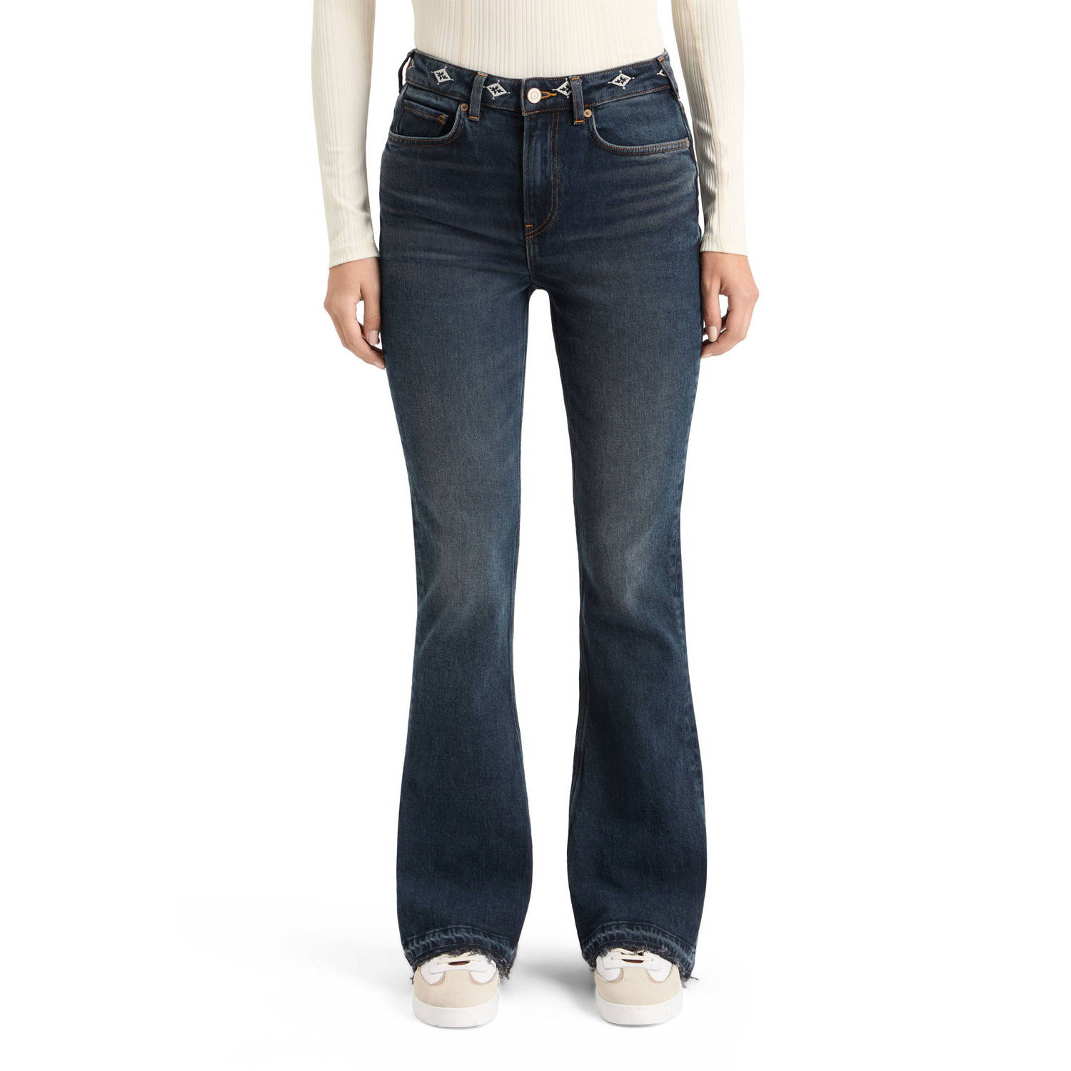 Scotch & Soda flared jeans dark blue denim