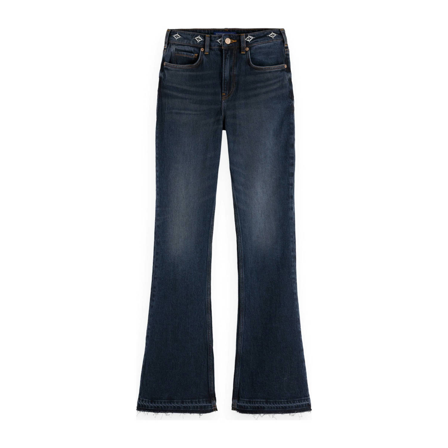 Scotch & Soda flared jeans dark blue denim