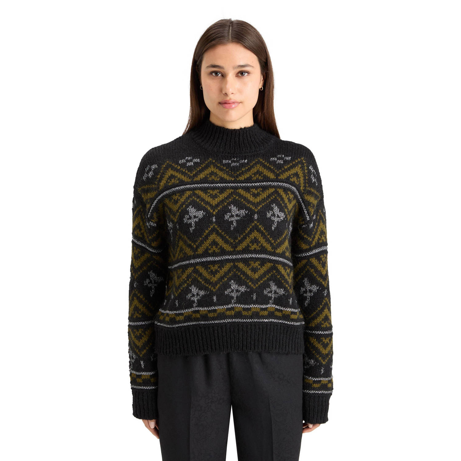 Scotch & Soda Metallic Fair Isle Vest Multicolor Dames