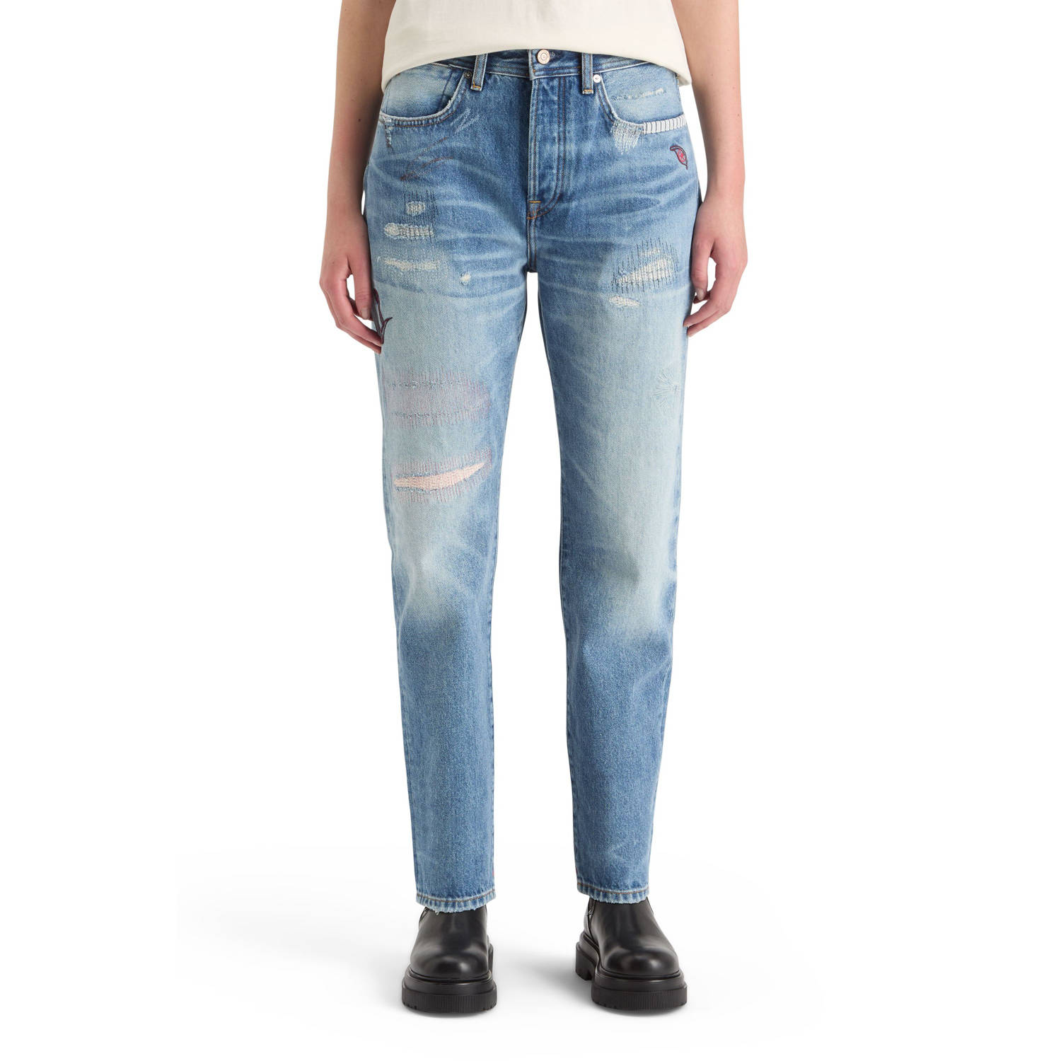 Scotch & Soda boyfriend jeans light blue denim