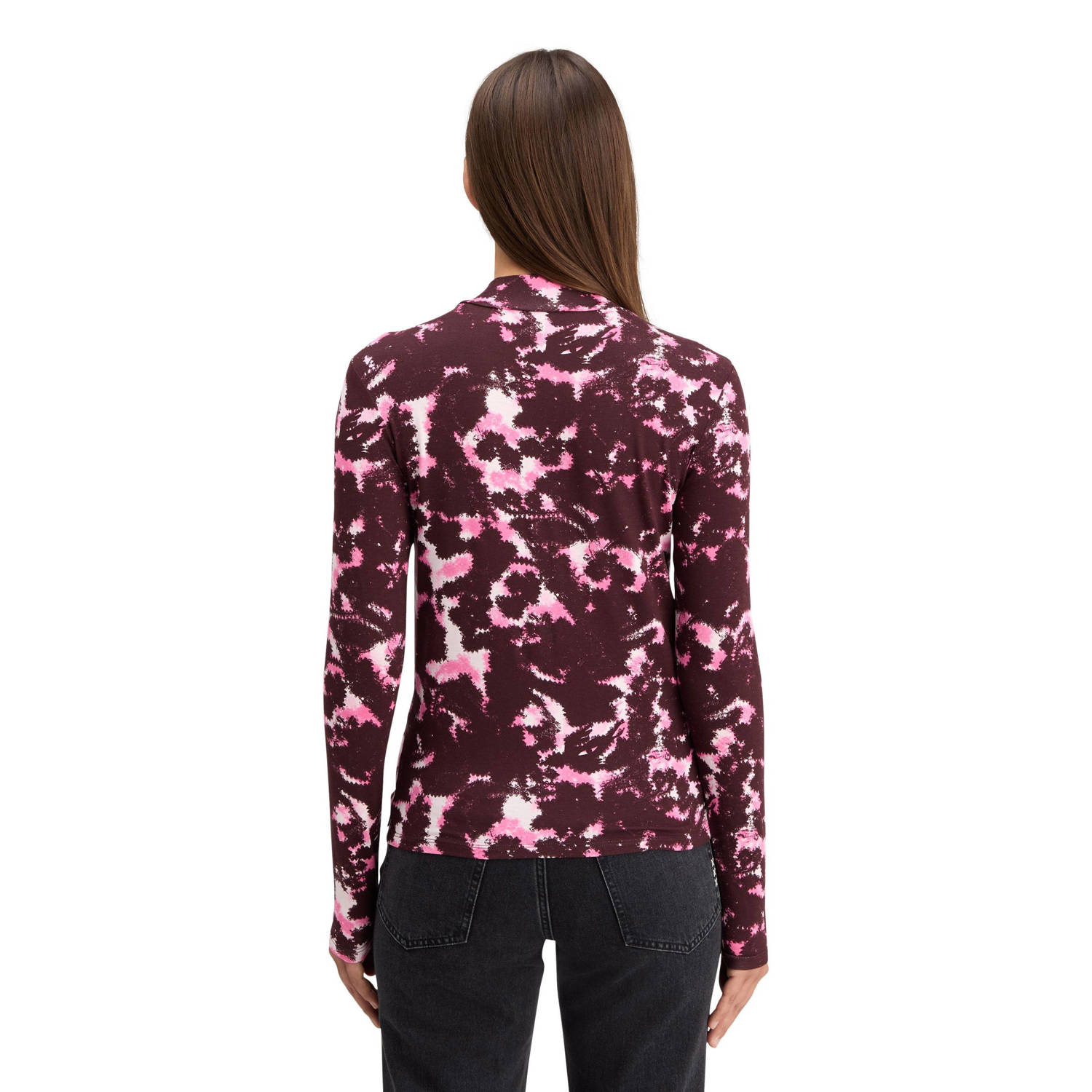 Scotch & Soda top met all over print koraalrood roze wit