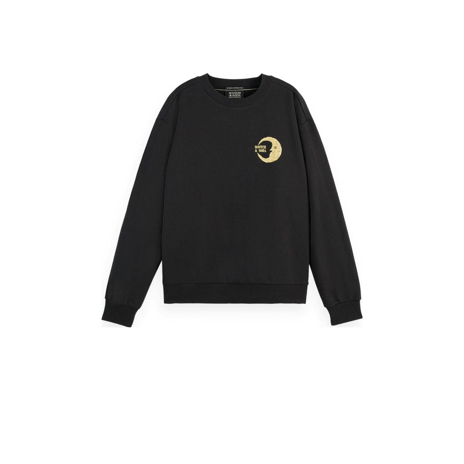 Scotch & Soda sweater met printopdruk zwart