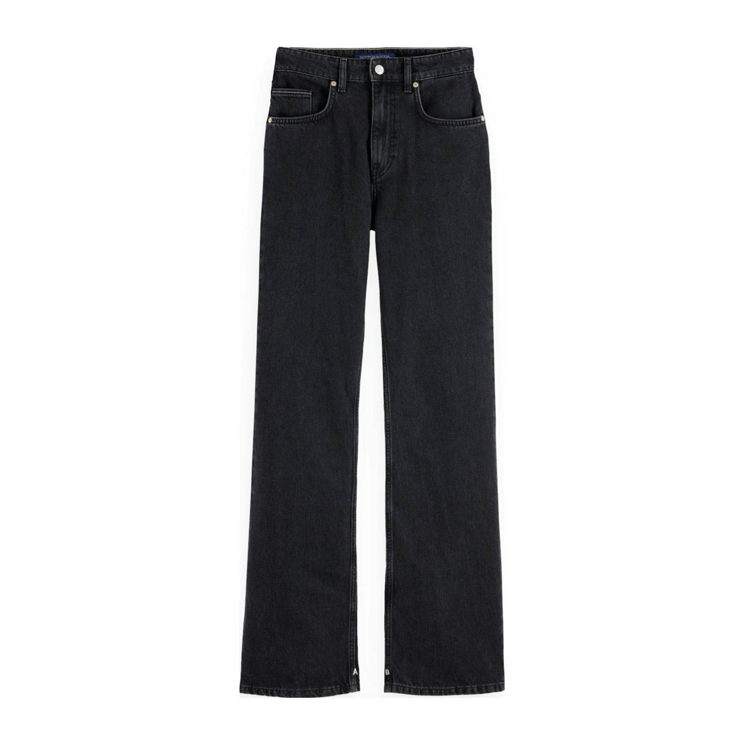 Scotch & Soda high waist bootcut jeans zwart