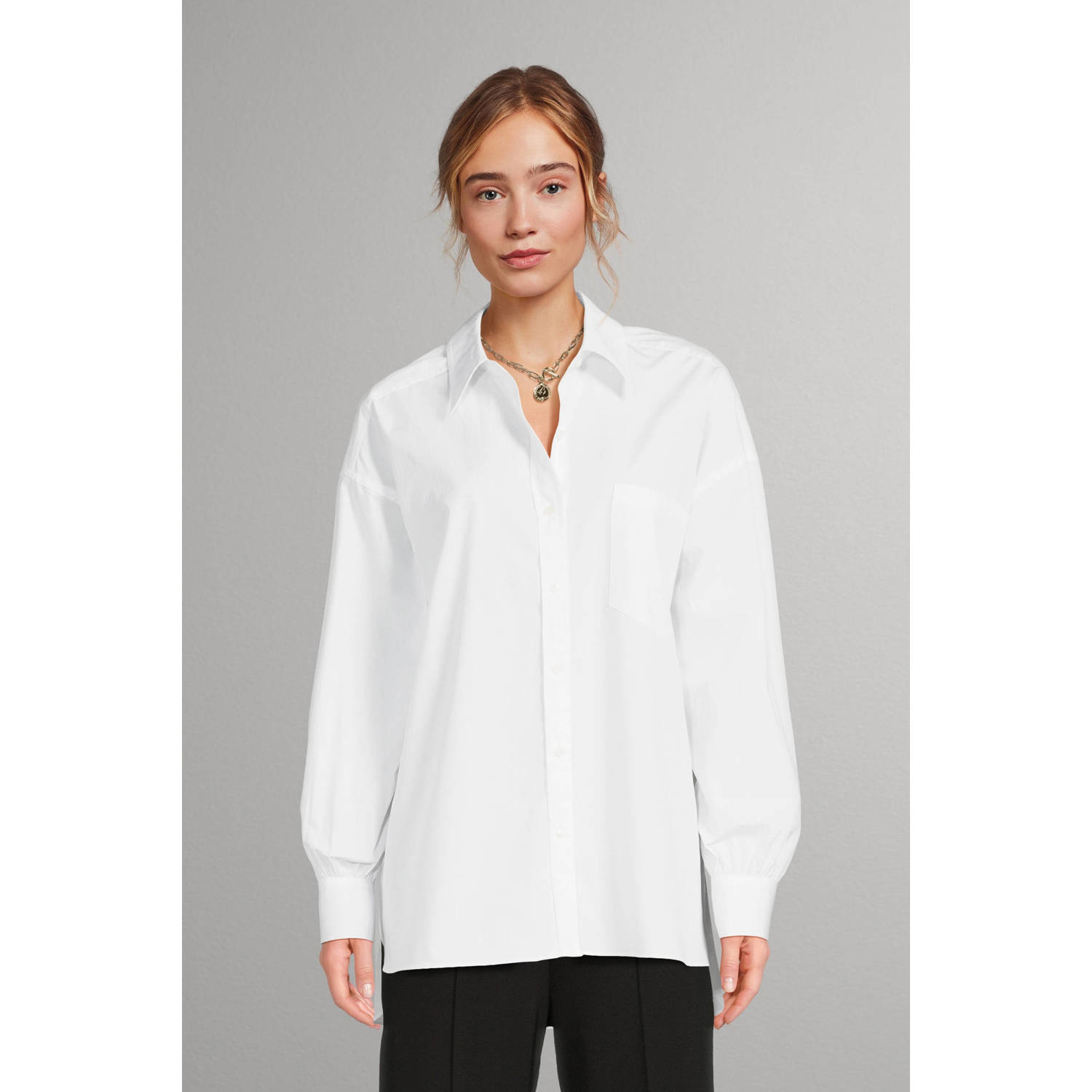 Scotch & Soda Overhemdblouse met opgestikte borstzak