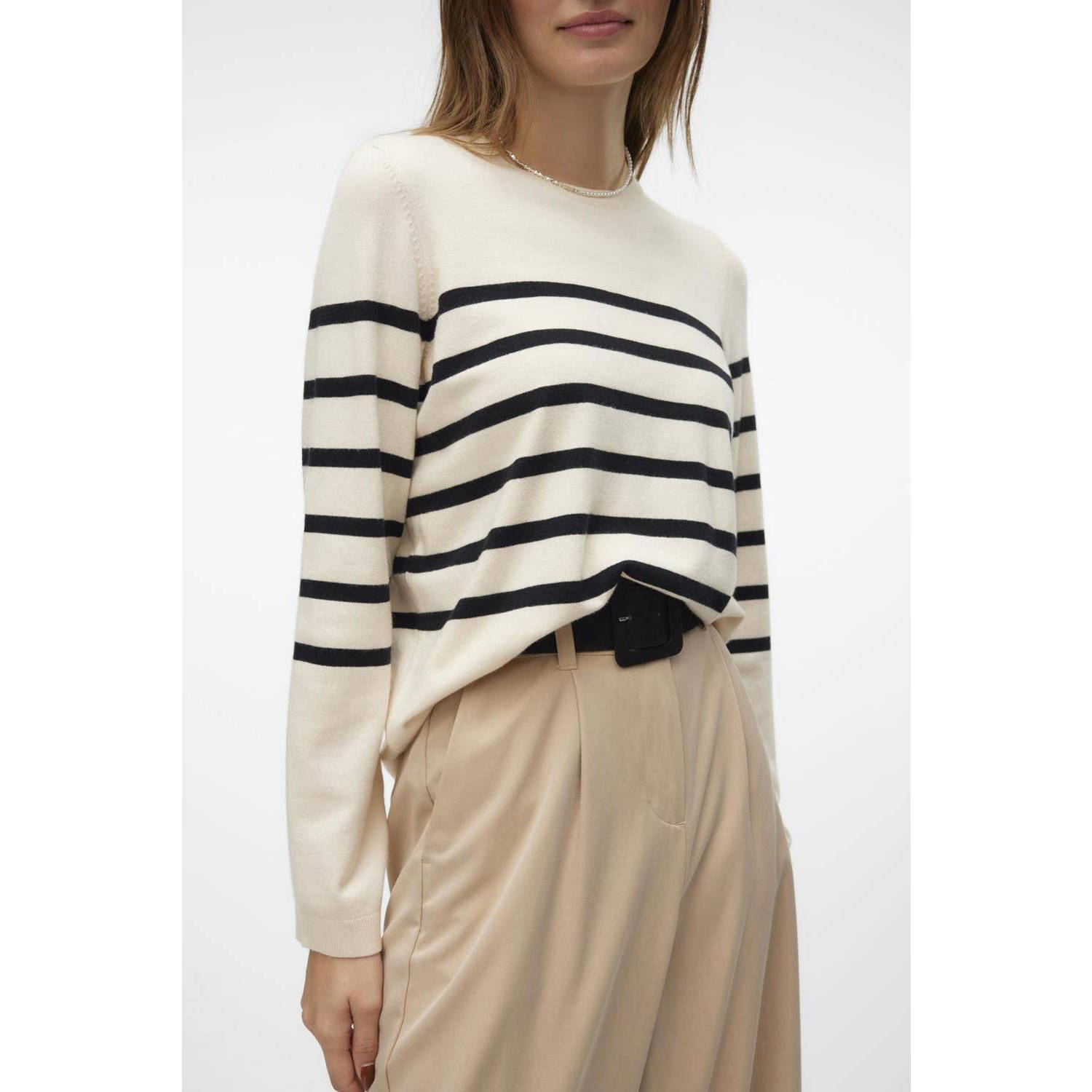 Vero Moda Trui met ronde hals VMSABA PLAIN LS O-NECK PULLOVER GA NOOS