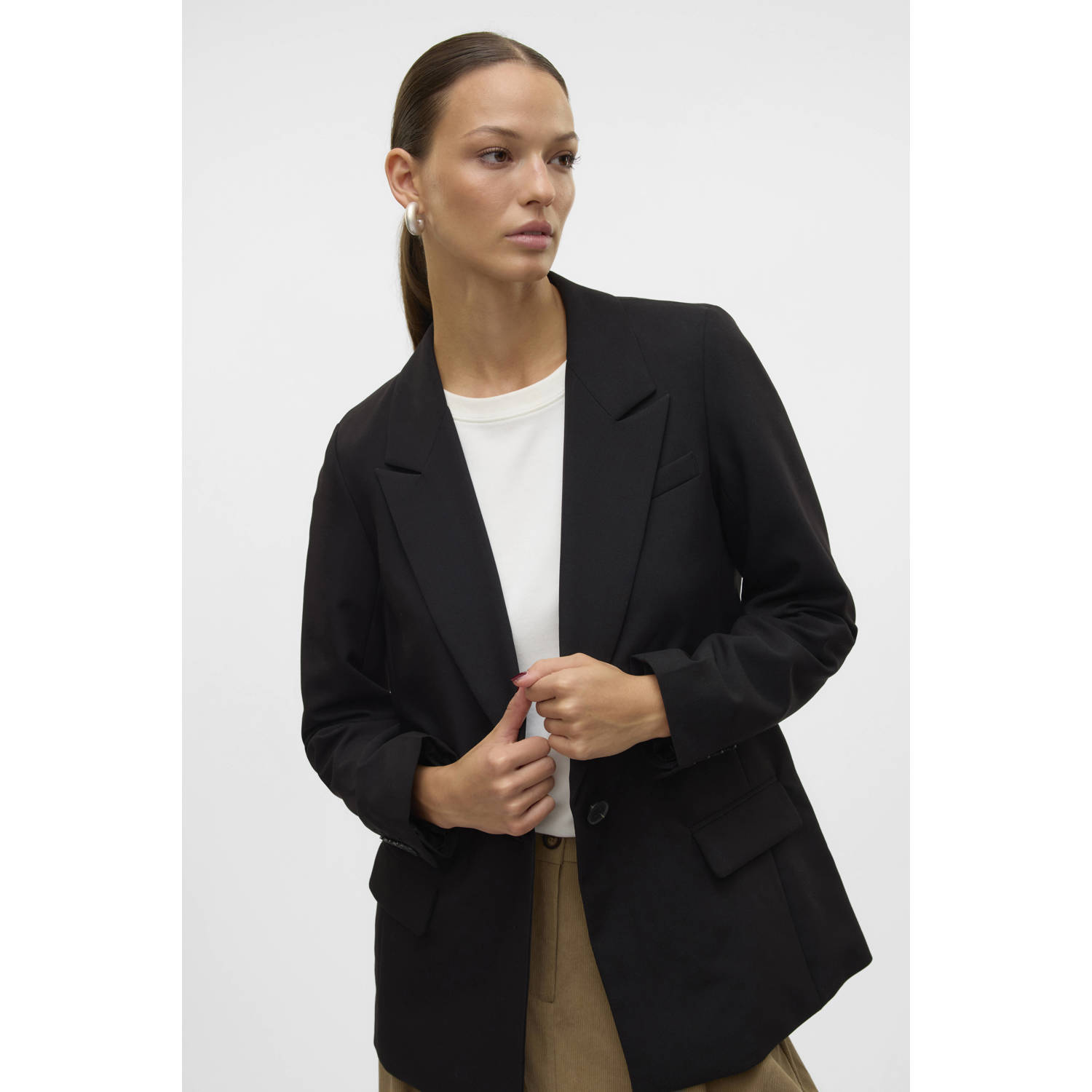 VERO MODA rechtvallende blazer VMCLAIR zwart