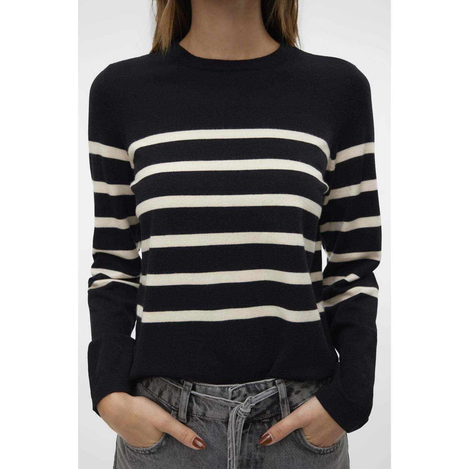 Vero Moda Trui met ronde hals VMSABA PLAIN LS O-NECK PULLOVER GA NOOS