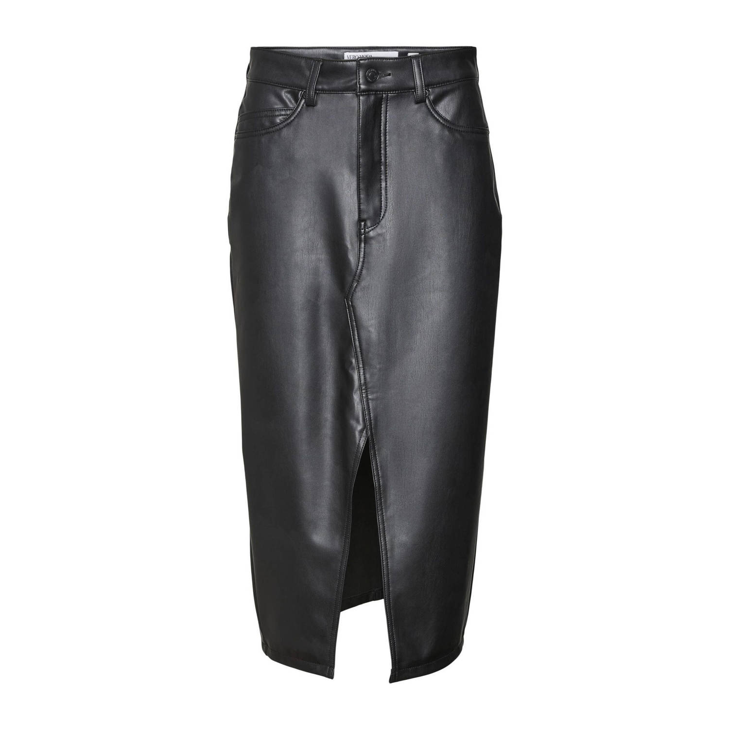 Vero Moda Imitatieleren rok VMVERI HR CALF PL SKIRT NOOS