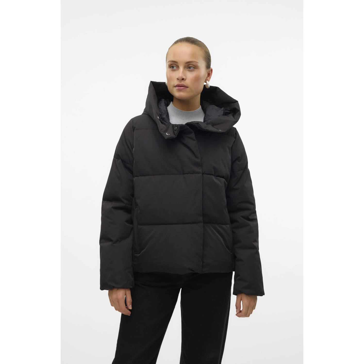 VERO MODA gewatteerde winterjas VMSTELLA zwart