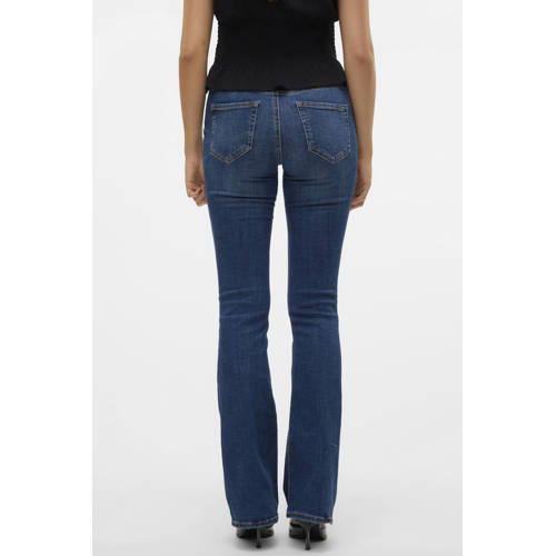 VERO MODA flared jeans VMFLASH dark blue denim afbeelding