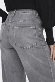 thumbnail: ONLY high waist wide leg jeans ONLMADISON grey denim
