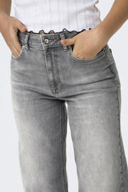 thumbnail: ONLY high waist wide leg jeans ONLMADISON grey denim