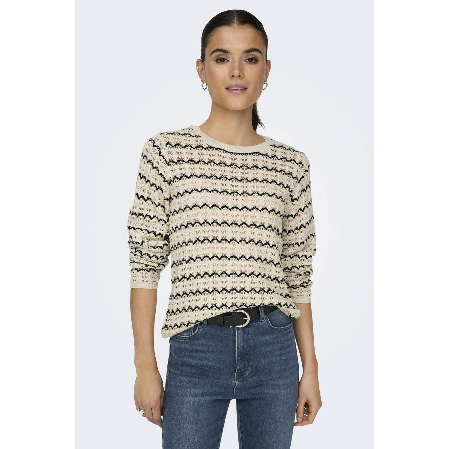 Only Gebreide trui ONLASA LS STRUCTURE O-NECK NCA KNT