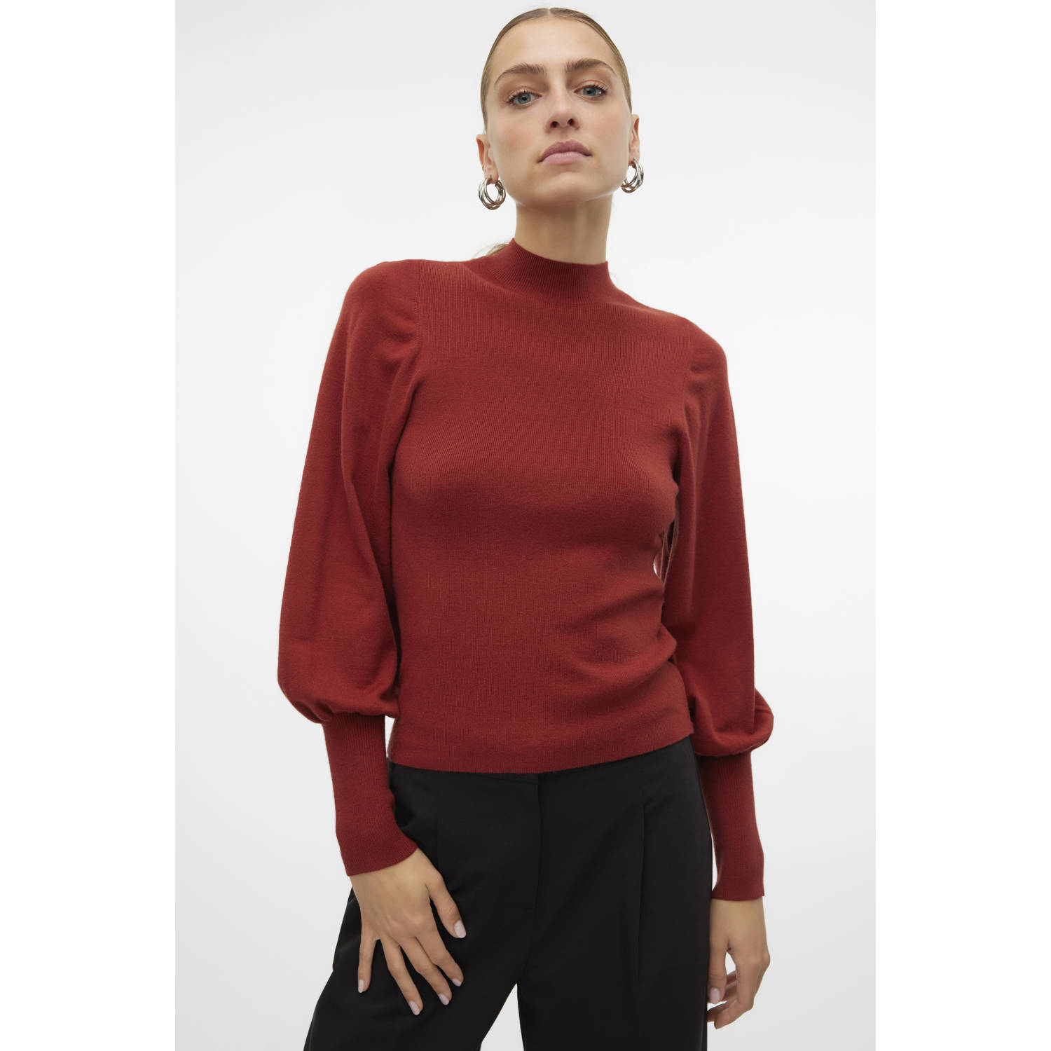 VERO MODA fijngebreide trui VMHOLLYKARISPUFF