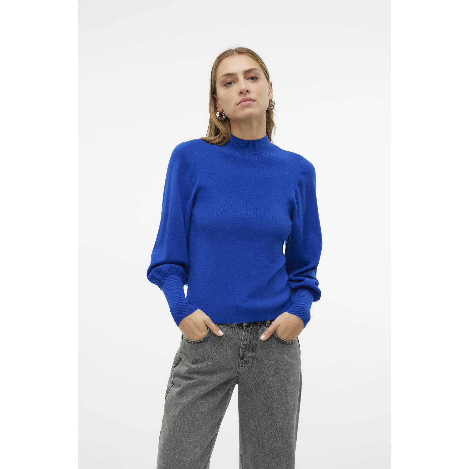 VERO MODA fijngebreide trui VMHOLLYKARISPUFF