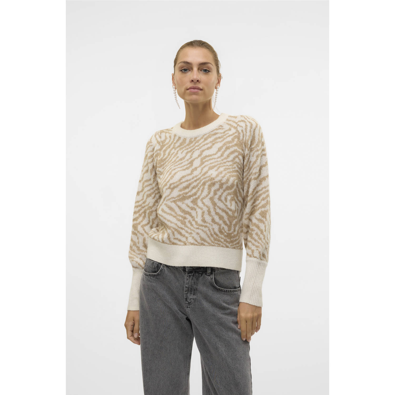 VERO MODA gebreide trui beige
