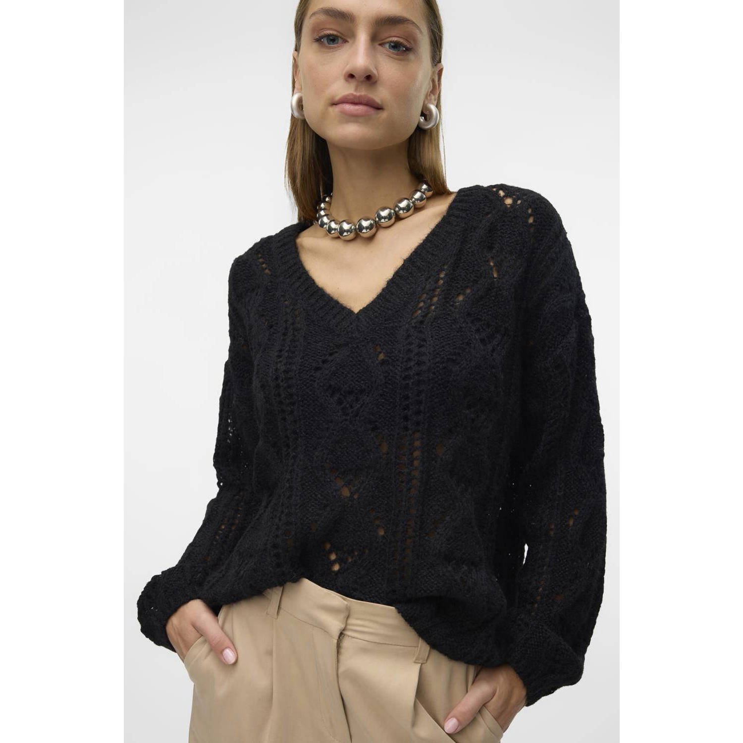 VERO MODA gebreide trui zwart