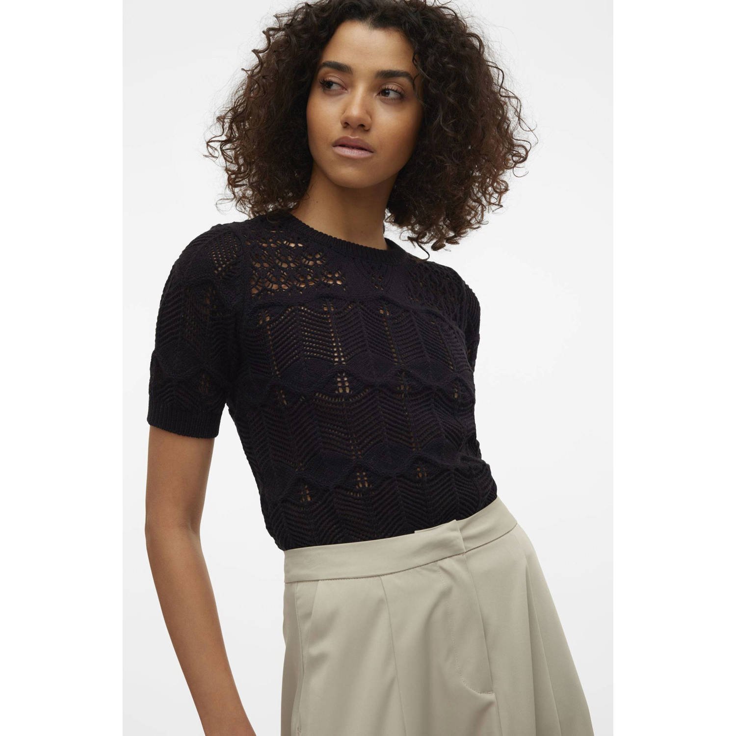 VERO MODA gebreide trui zwart
