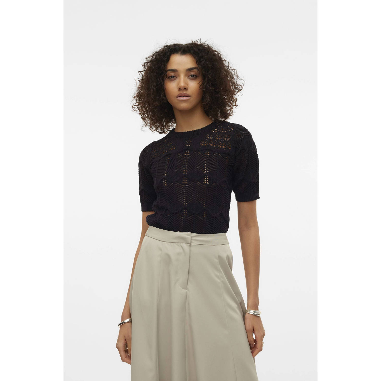 VERO MODA gebreide trui zwart