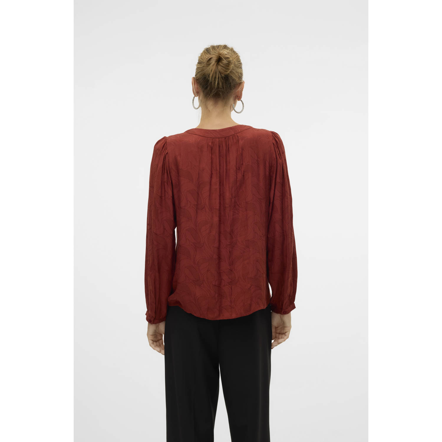 VERO MODA blouse VMMOLA roodbruin