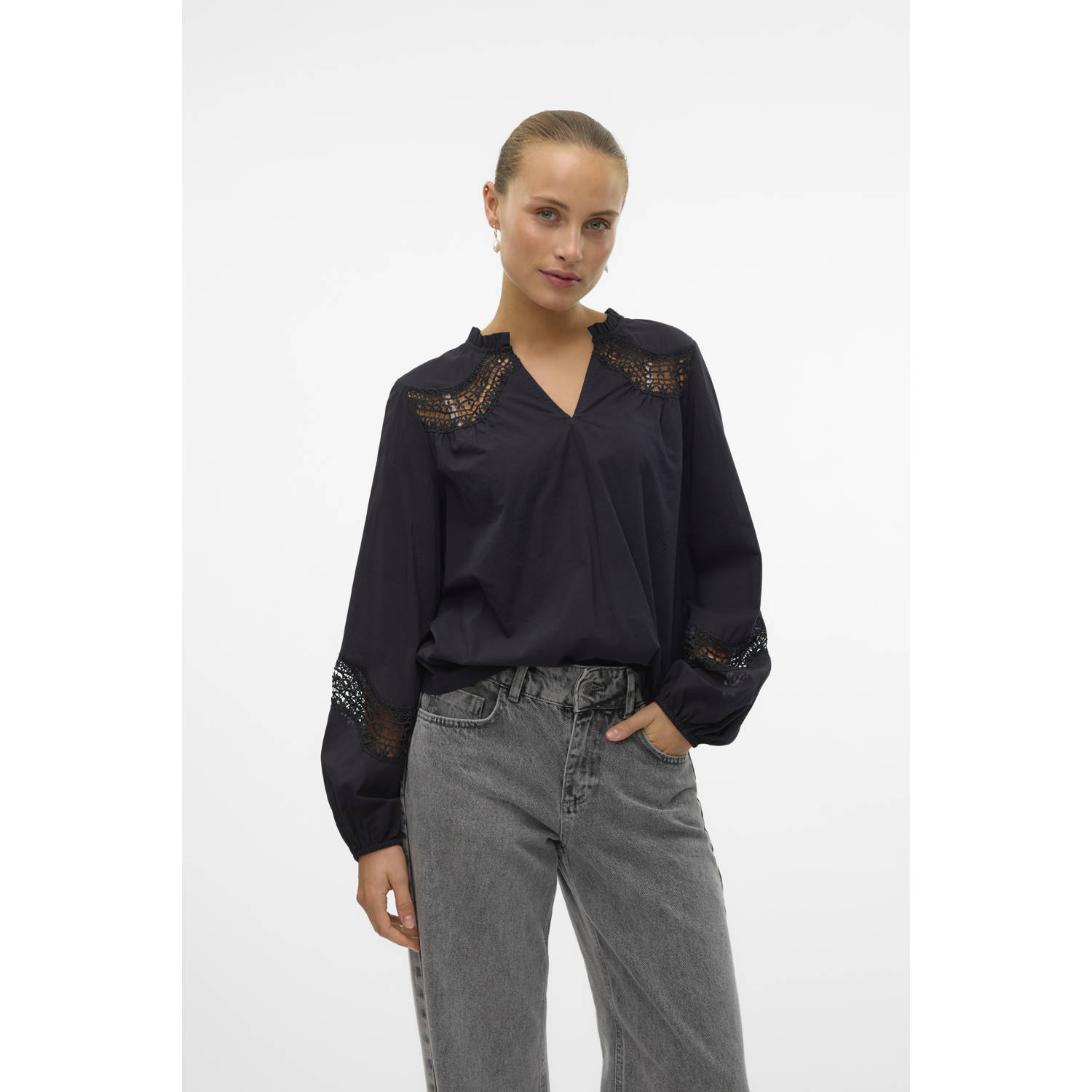 VERO MODA top VMTEA zwart