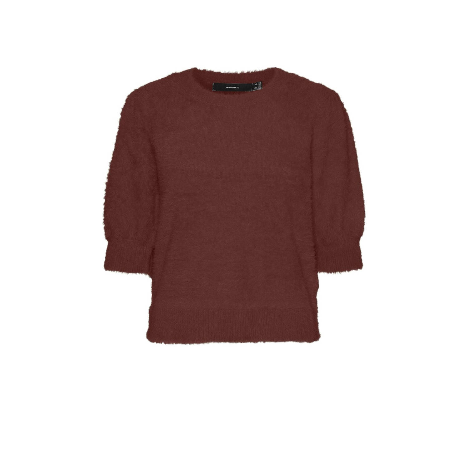 VERO MODA gebreide trui roodbruin