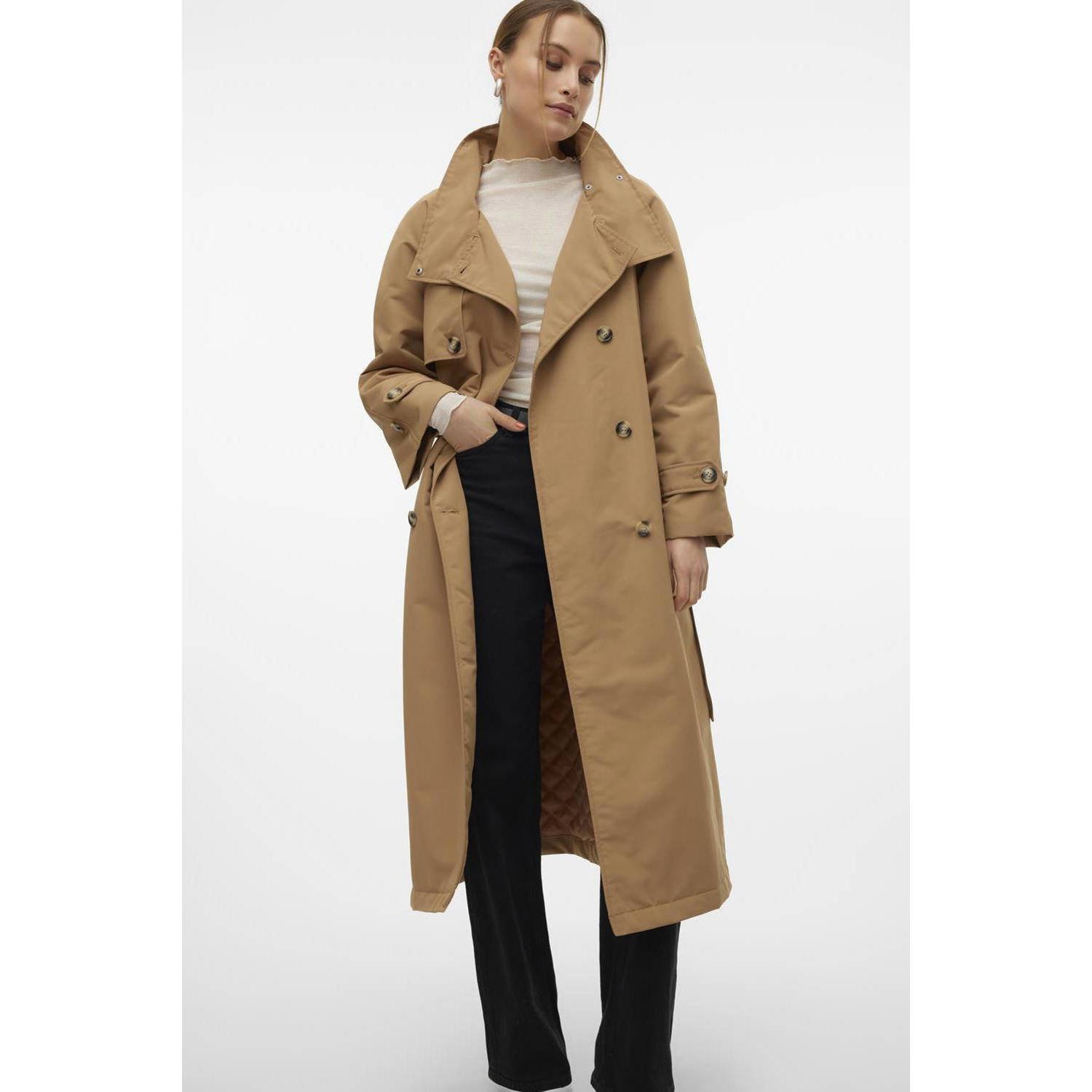 VERO MODA trenchcoat tussen VMTHEA camel