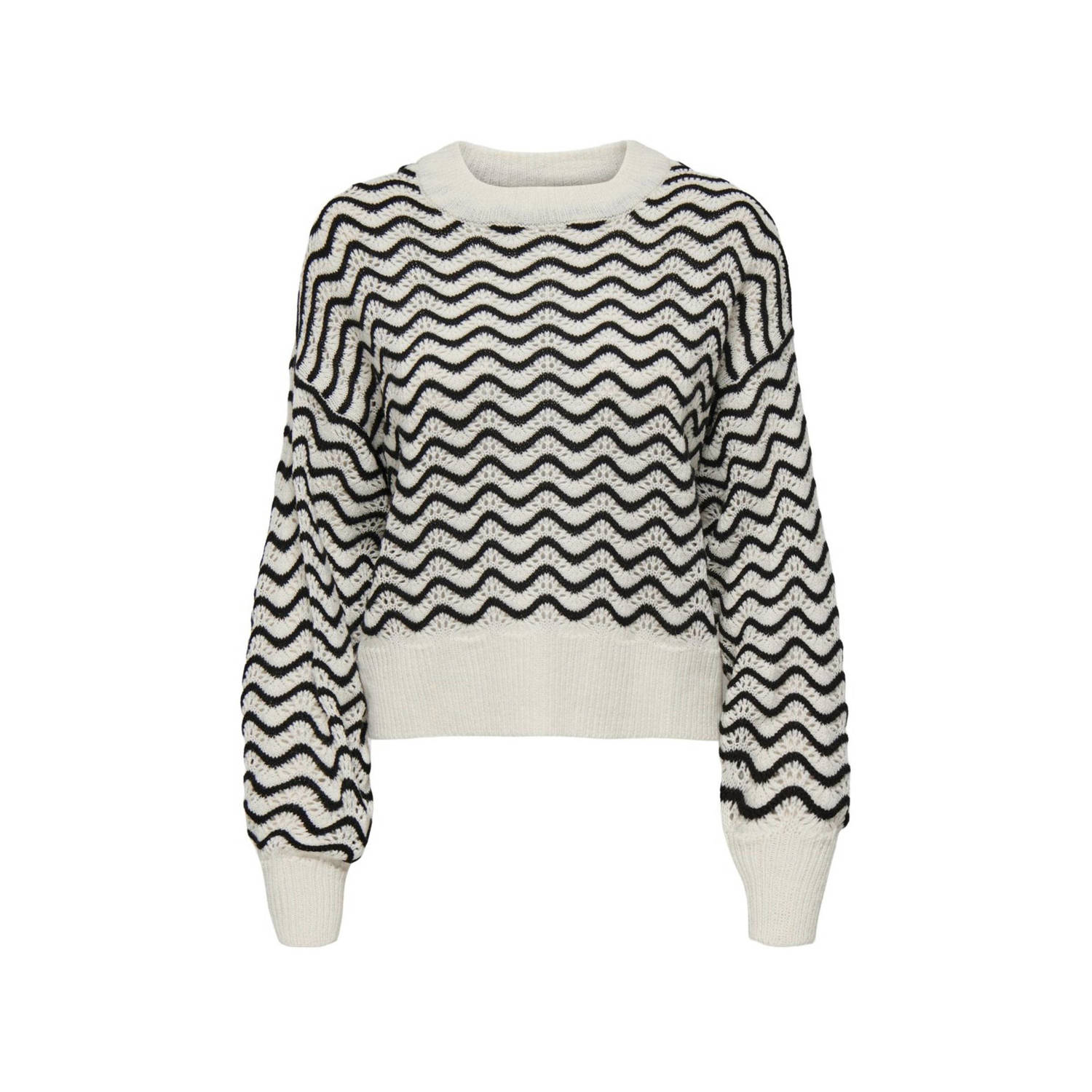 Jacqueline de Yong Witte Geometrische Gebreide Kleding voor Vrouwen White Dames