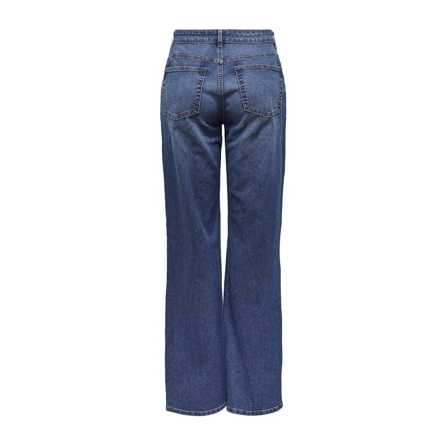 JDY high waist straight leg jeans MOON medium blue denim